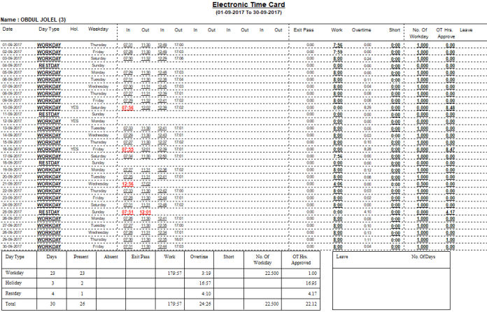 ECOTIMEPRINT ETA3