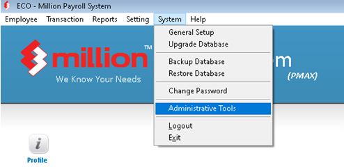 Export to Million Payroll System
